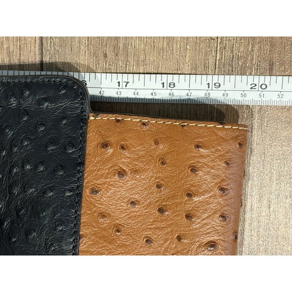 DOONEY & BOURKE East/West‎ Shopper Tote Bag OSTRICH LEATHER Black/Brown - EUC - Picture 16 of 16